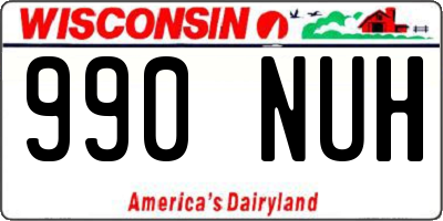 WI license plate 990NUH
