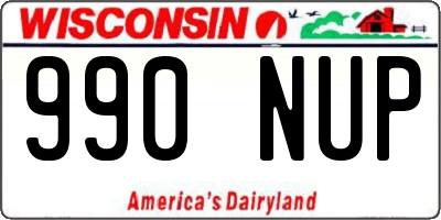 WI license plate 990NUP