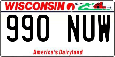 WI license plate 990NUW