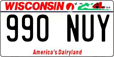 WI license plate 990NUY