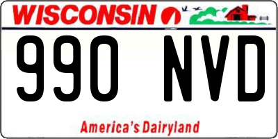 WI license plate 990NVD