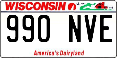 WI license plate 990NVE