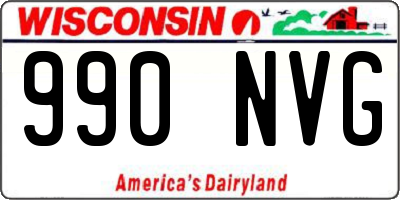 WI license plate 990NVG