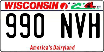 WI license plate 990NVH