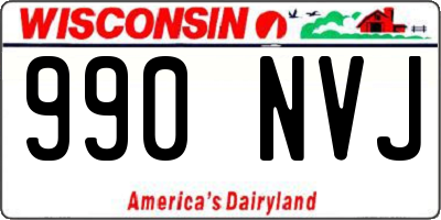 WI license plate 990NVJ