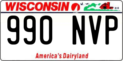 WI license plate 990NVP