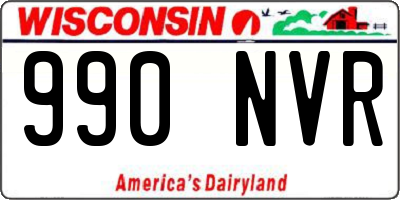 WI license plate 990NVR