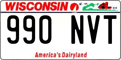 WI license plate 990NVT