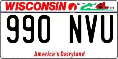 WI license plate 990NVU