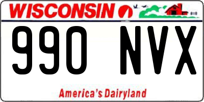 WI license plate 990NVX