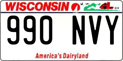 WI license plate 990NVY