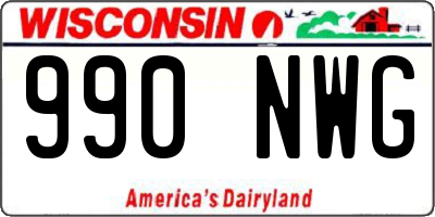 WI license plate 990NWG