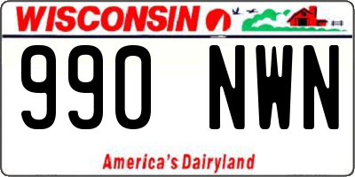 WI license plate 990NWN