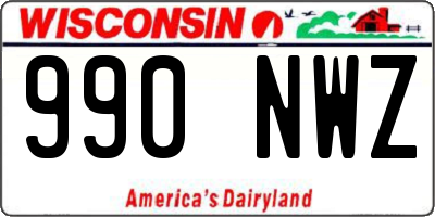 WI license plate 990NWZ