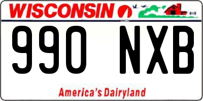 WI license plate 990NXB