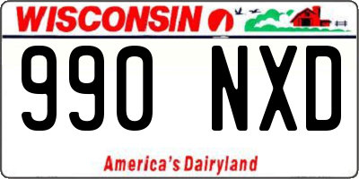 WI license plate 990NXD