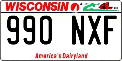 WI license plate 990NXF