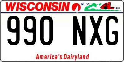 WI license plate 990NXG