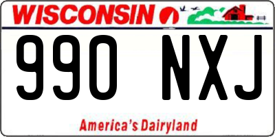 WI license plate 990NXJ