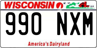 WI license plate 990NXM