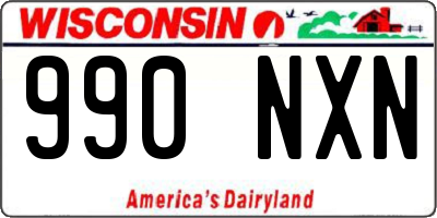 WI license plate 990NXN