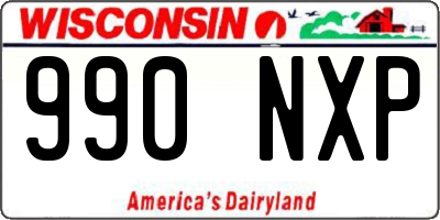 WI license plate 990NXP