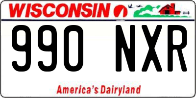 WI license plate 990NXR
