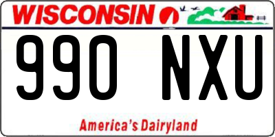 WI license plate 990NXU