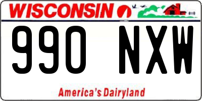 WI license plate 990NXW