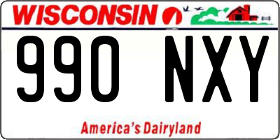 WI license plate 990NXY