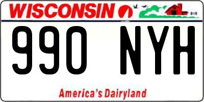 WI license plate 990NYH
