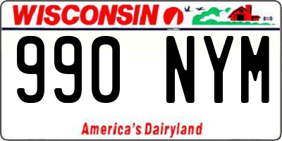 WI license plate 990NYM