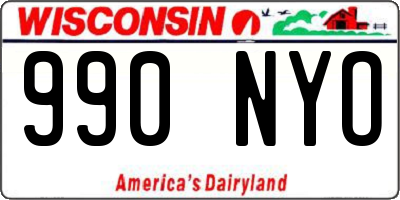 WI license plate 990NYO