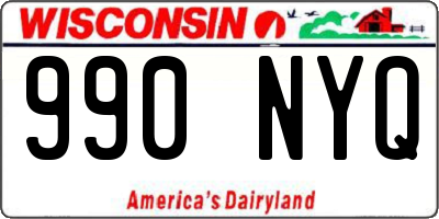 WI license plate 990NYQ