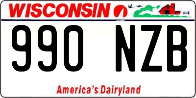 WI license plate 990NZB