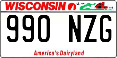 WI license plate 990NZG