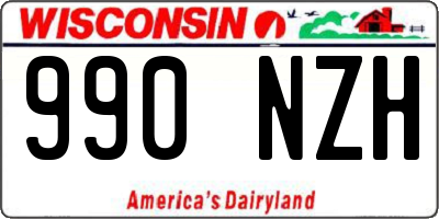 WI license plate 990NZH