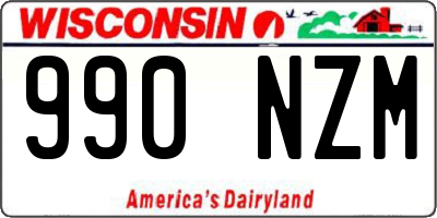 WI license plate 990NZM