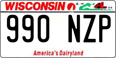 WI license plate 990NZP