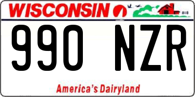 WI license plate 990NZR