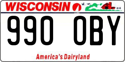 WI license plate 990OBY