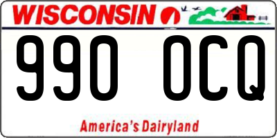 WI license plate 990OCQ