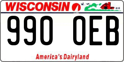 WI license plate 990OEB
