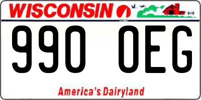 WI license plate 990OEG