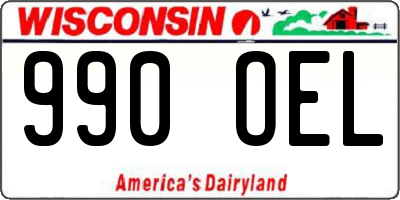 WI license plate 990OEL