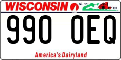 WI license plate 990OEQ