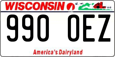 WI license plate 990OEZ