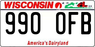 WI license plate 990OFB