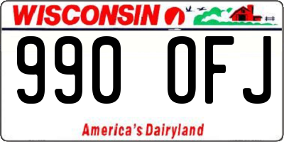 WI license plate 990OFJ