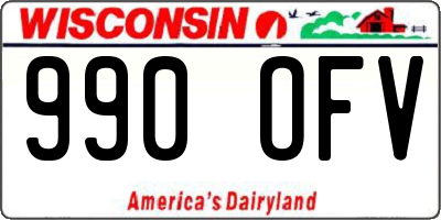 WI license plate 990OFV